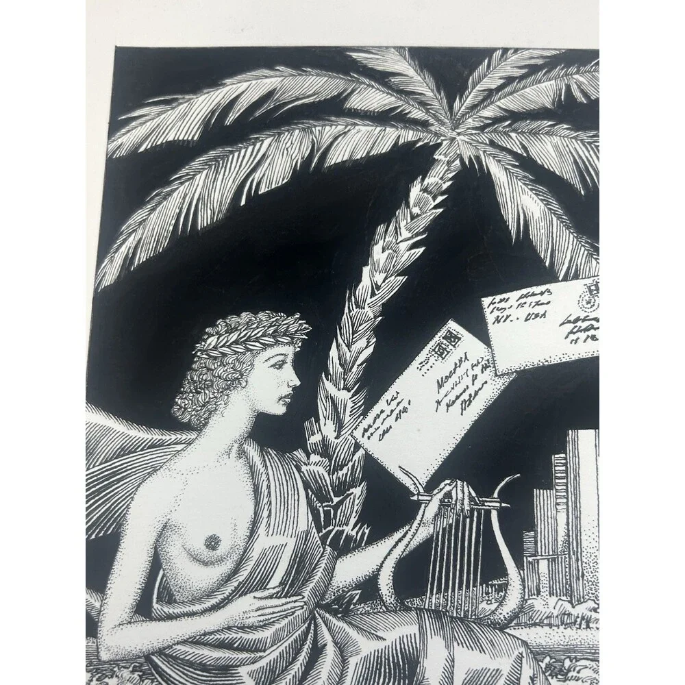 Alexander Valdman Original Pen & Ink Drawing Signed 2002 Book Illustration Art